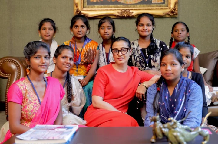 namratha with Orphans