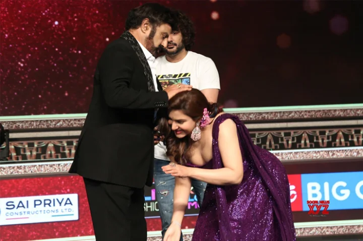 Honeyrose blessed by Balakrishna