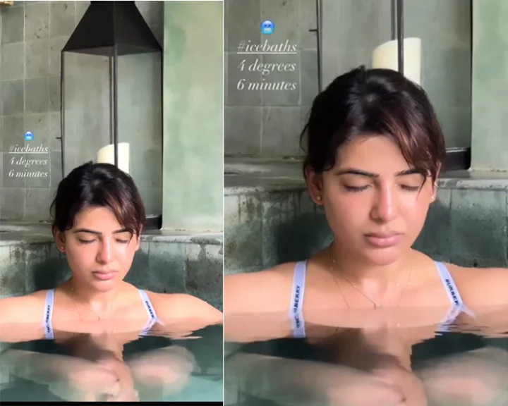 Samantha Ruth Prabhu  Ice Bath