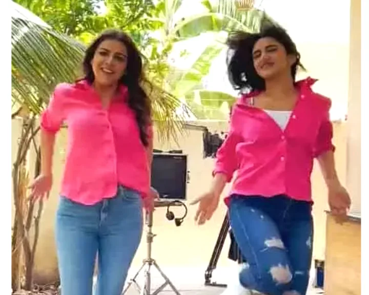 Kajal and seeleela dance practice
