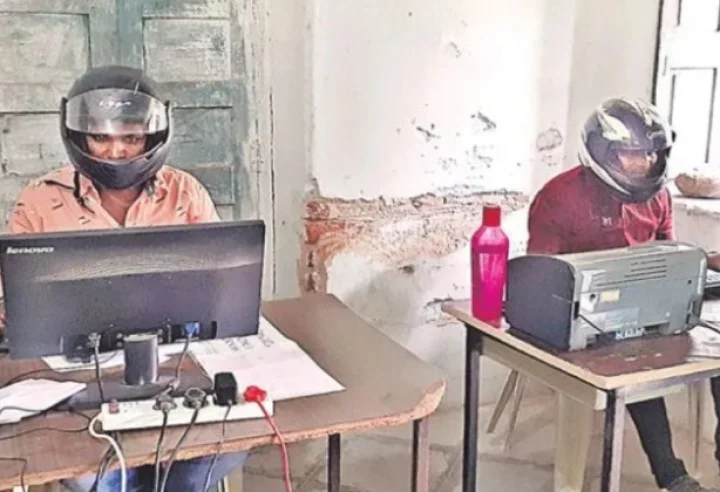helmets wearing