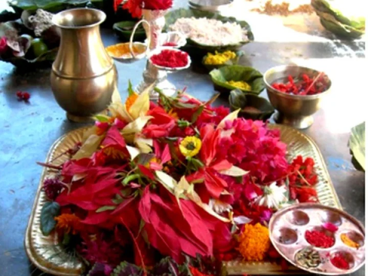 Flowers puja