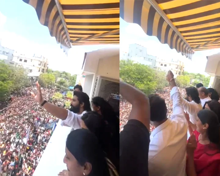 Allu arjun at Nadhyala