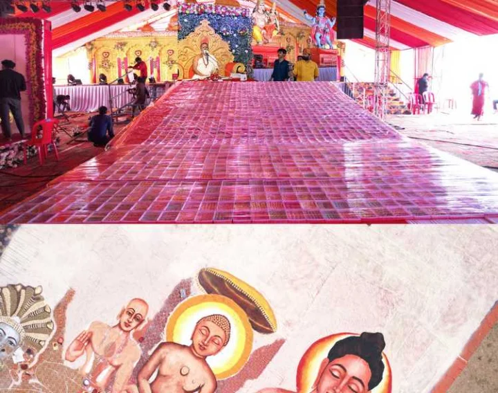 భైరవ అష్టమి మహోత్సవం, 2024 రకాల మిఠాయిల భోగం, 84,000 చదరపు అడుగుల రంగోలీ ప్రపంచ రికార్డు