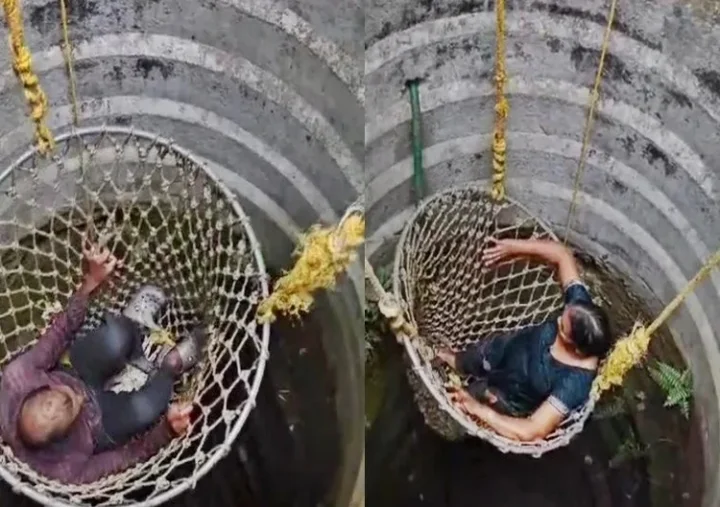 Kerala woman to rescue husband from well