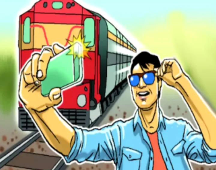 Selfie On Railway Tracks