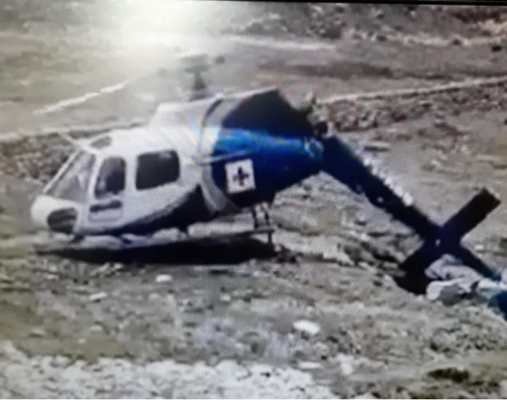 Helicopter crashes in plane crashGaurikund