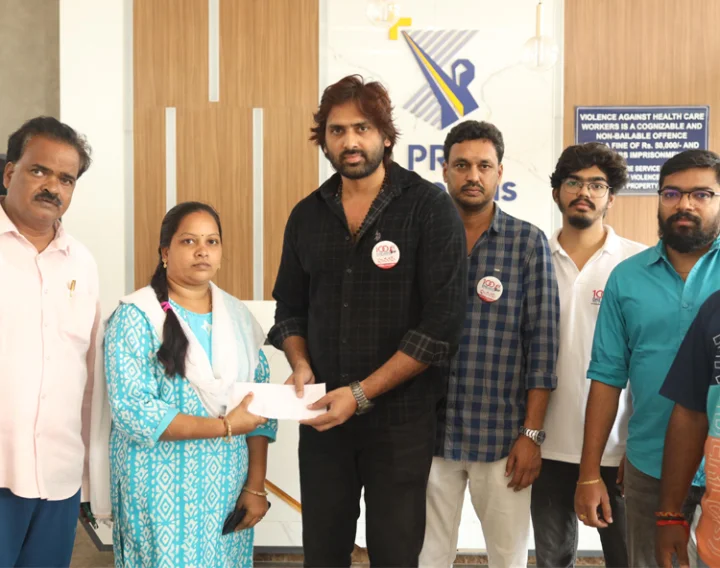 Krishna Manineni donates Rs 2 lakh to Sravanthi