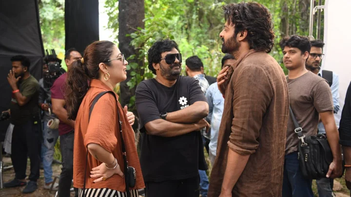 Charmi, puri, prabhas at Rajasab set