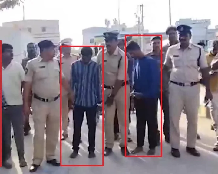 రేపిస్టులను చిత్తూరు నడిబజారులో ఊరేగించిన పోలీసులు (video)