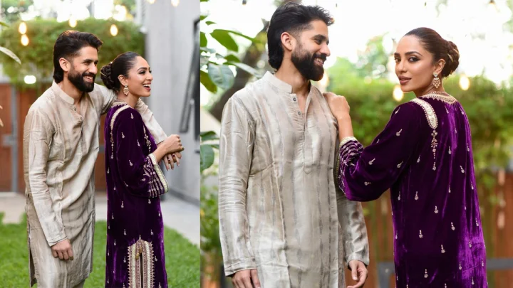 Naga Chaitanya and Shobhita Dhulipala in traditional attire