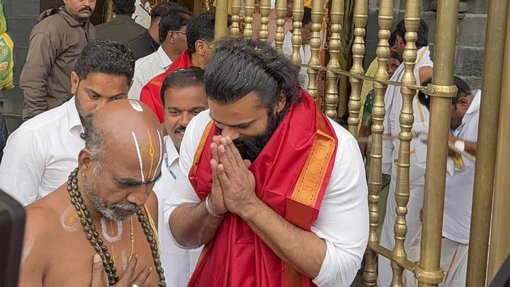 Sai Durgatej, Tirumala Swamy's darshan