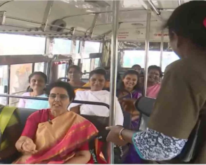 Nara Bhuwaneshwari: ఉచిత బస్సు సేవలు.. ఆర్టీసీలో ప్రయాణించిన నారా భువనేశ్వరి  (video)