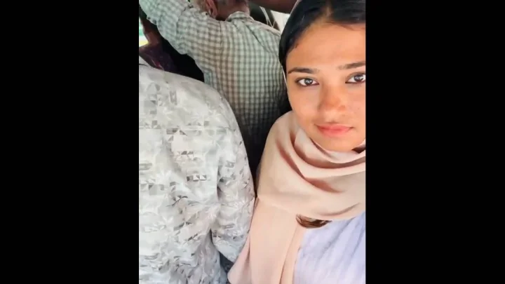 young woman who filmed a video of a man touching her inappropriately