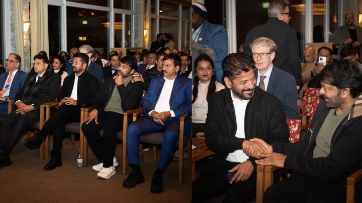 Revanth Reddy, Megastar Chiranjeevi at Davos summit