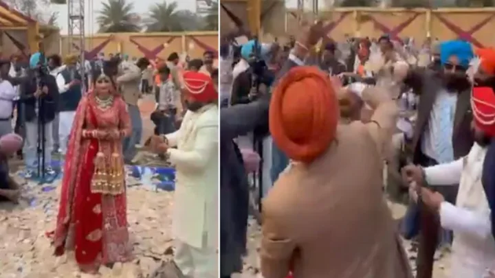 punjab bride - currency notes