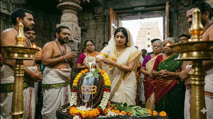 Poonam Kaur : భీమేశ్వర ఆలయంలో పూనమ్ కౌర్ పూజలు