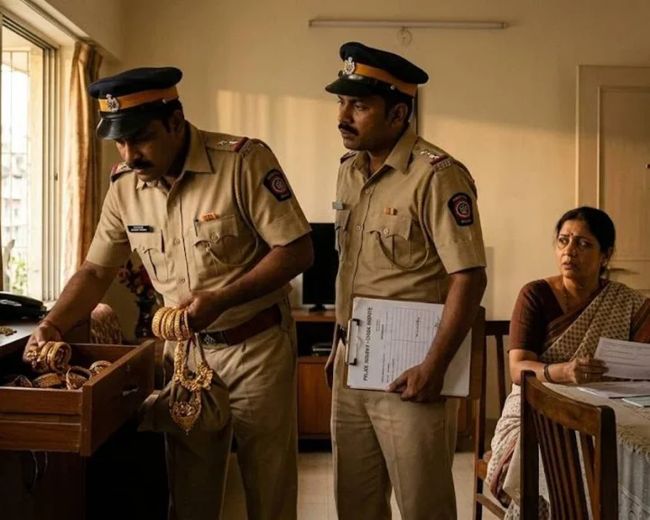 దొంగల్లా మారిన పోలీసులు, చెక్కు వివాదం కోసం వచ్చి 22 తులాల బంగారం కొట్టేశారు