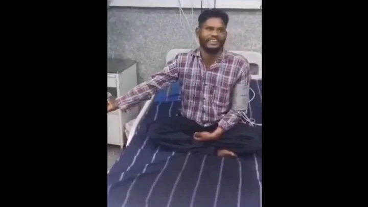 కుక్క కరిచిన వ్యక్తి ఎలా అయిపోయాడో చూడండి, వీడియో