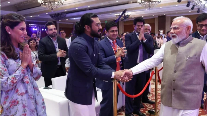 Ramcharan and modi: న్యూఢిల్లీలో రిపబ్లిక్ సమ్మిట్‌లో మోదీతో రామ్ చరణ్, అనిల్ కపూర్