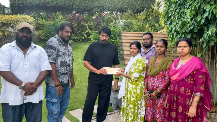 గబ్బర్ సింగ్ రమేష్ కుటుంబానికి మెగాస్టార్ చిరంజీవి ఆర్థికసాయం