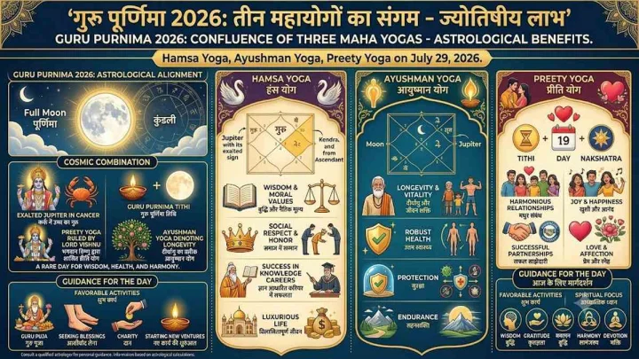 Guru purnima 2026: గురు పౌర్ణమి రోజున ఐదు యోగాలు.. ఈ రాశులకు అదృష్టం..