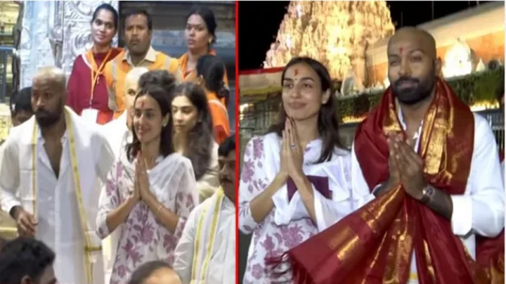 కొత్త ప్రియురాలితో శ్రీవారి సేవలో హార్దిక్ పాండ్యా - గుండుతో న్యూ లుక్