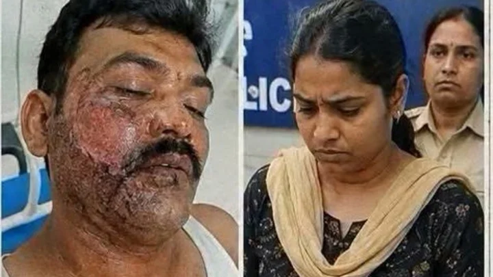 మటన్ కూర బాగోలేదన్న భర్త... కొరివితో మూతి కాల్చిన భార్య...