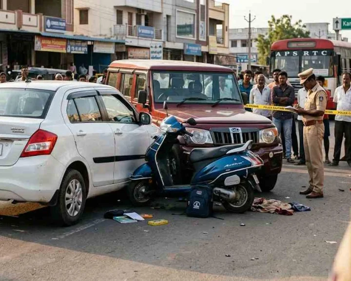 Kamareddy Scooty accident