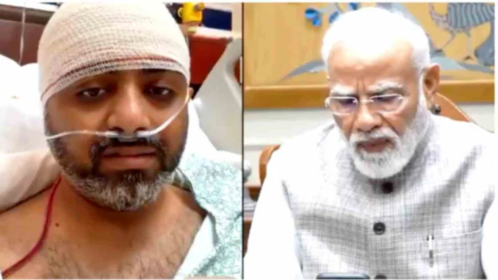 కెప్టెన్ స్మిత్ మచ్చార్‌తో ప్రధాని.. ధైర్యానికి ప్రశంసలు.. రక్తంతో తడిసి, ఆక్సిజన్ మాస్క్ ధరించి? (video)