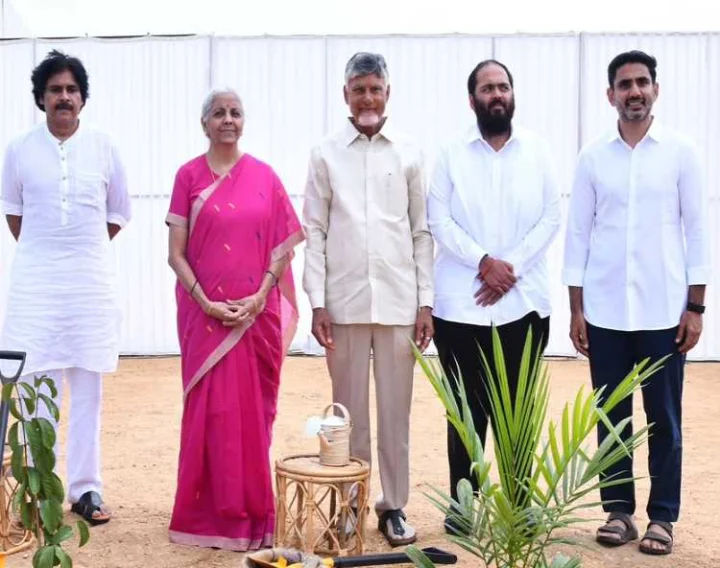 Pawan Kalyan, Niramala, Babu, Ananth and Lokesh