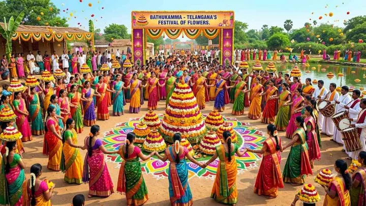 ఎంగిలి పూల బతుకమ్మతో తెలంగాణలో వేడుకలు ప్రారంభం