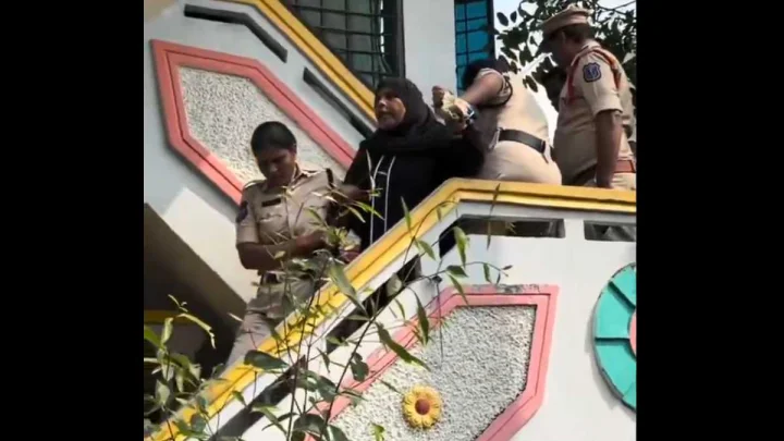Muslim woman arrest